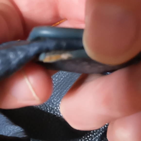 Adrienne Vittadini backpack purse, H 11"/L 13"/ W 5", navy and brown - Picture 9 of 16